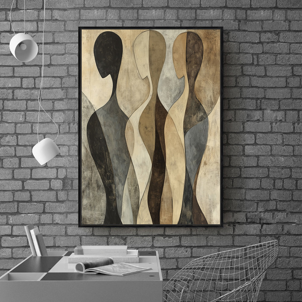 Silhouette Canvas Wall Art - A Minimalist Expression Of Humanity