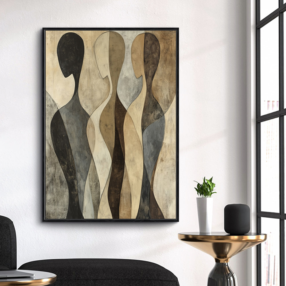 Silhouette Canvas Wall Art - A Minimalist Expression Of Humanity