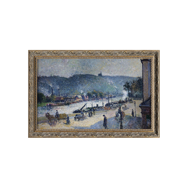 The Quays At Rouen By Camille Pissarro