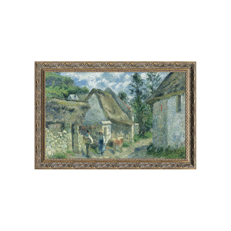 Cottages At Pontoise By Camille Pissarro