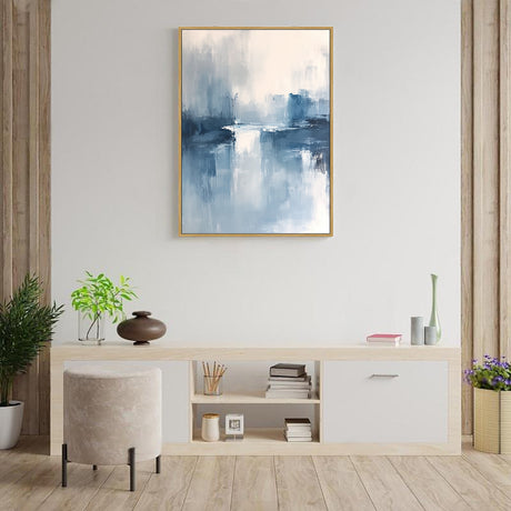 Serene Blue Skyline Canvas Wall Art