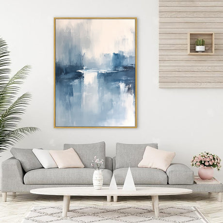 Serene Blue Skyline Canvas Wall Art