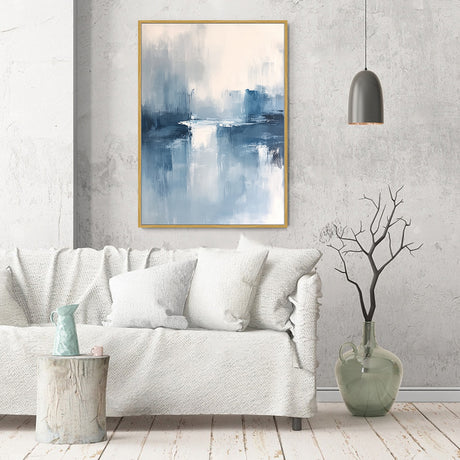 Serene Blue Skyline Canvas Wall Art