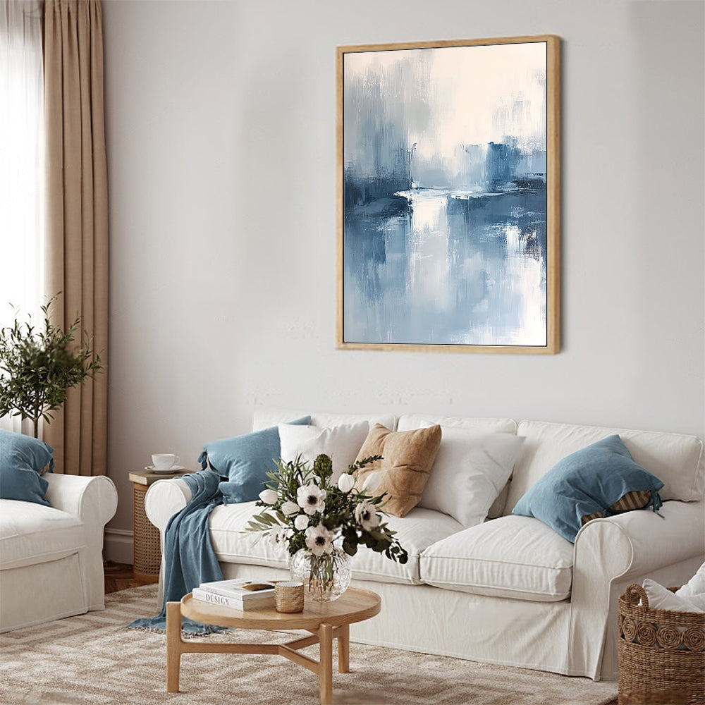 Serene Blue Skyline Canvas Wall Art