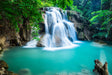 Tranquil Azure Falls Canvas Wall Art