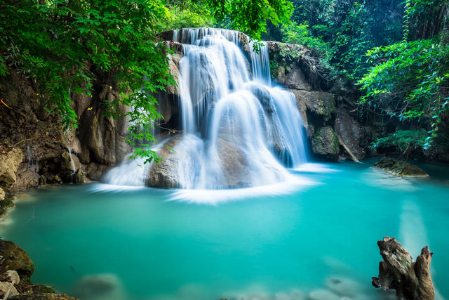 Tranquil Azure Falls Canvas Wall Art