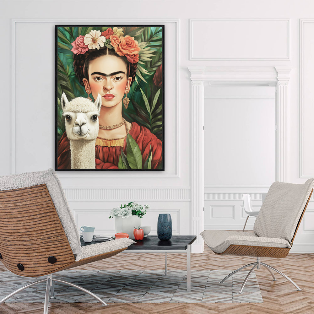 Boho Portrait Canvas Wall Art - A Unique Blend Of Art And Nature