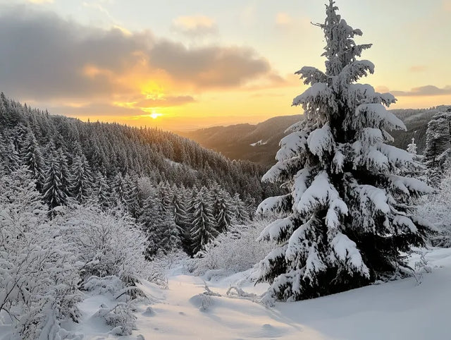 Winter Wonderland Sunrise Canvas Wall Art