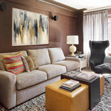 Gold And Gray Skyline Canvas Wall Art
