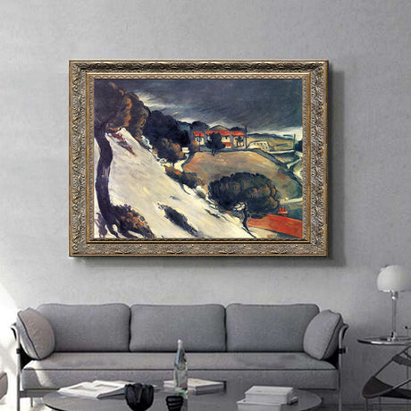 L'Estaque, Melting Snow  By Paul Cézanne