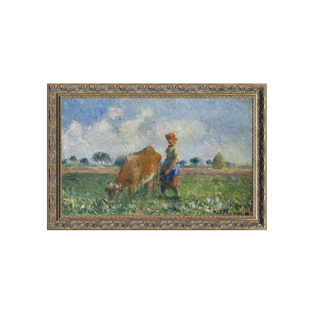 The Cowherd La Vachère By Camille Pissarro