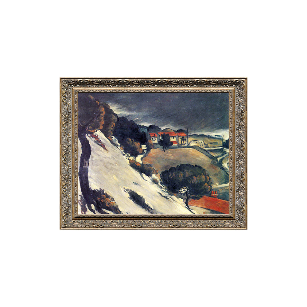 L'Estaque, Melting Snow  By Paul Cézanne