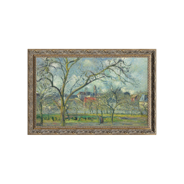 Orchard At Saint-Ouen-l'Aumone In Winter By Camille Pissarro