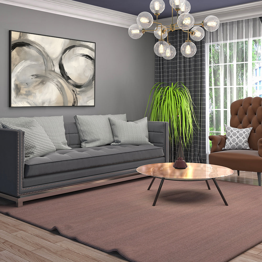 Monochrome Circular Canvas Wall Art 