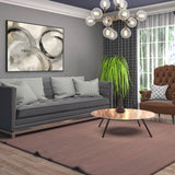 Monochrome Circular Canvas Wall Art 