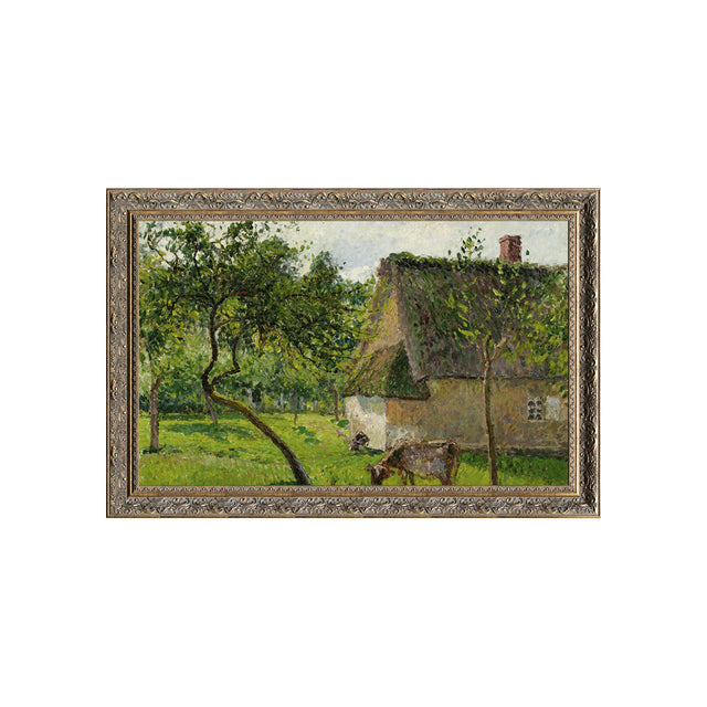 "The Orchard and a Cow, Varengeville" By Camille Pissarro