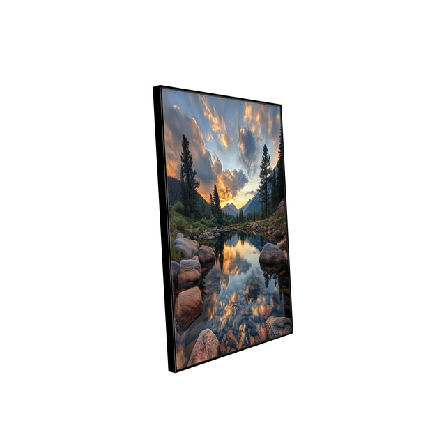 Mountain Sunset Canvas Wall Art - Nature’s Tranquil Beauty