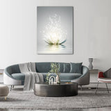 Illuminated Lotus Blossom Canvas Wall Art