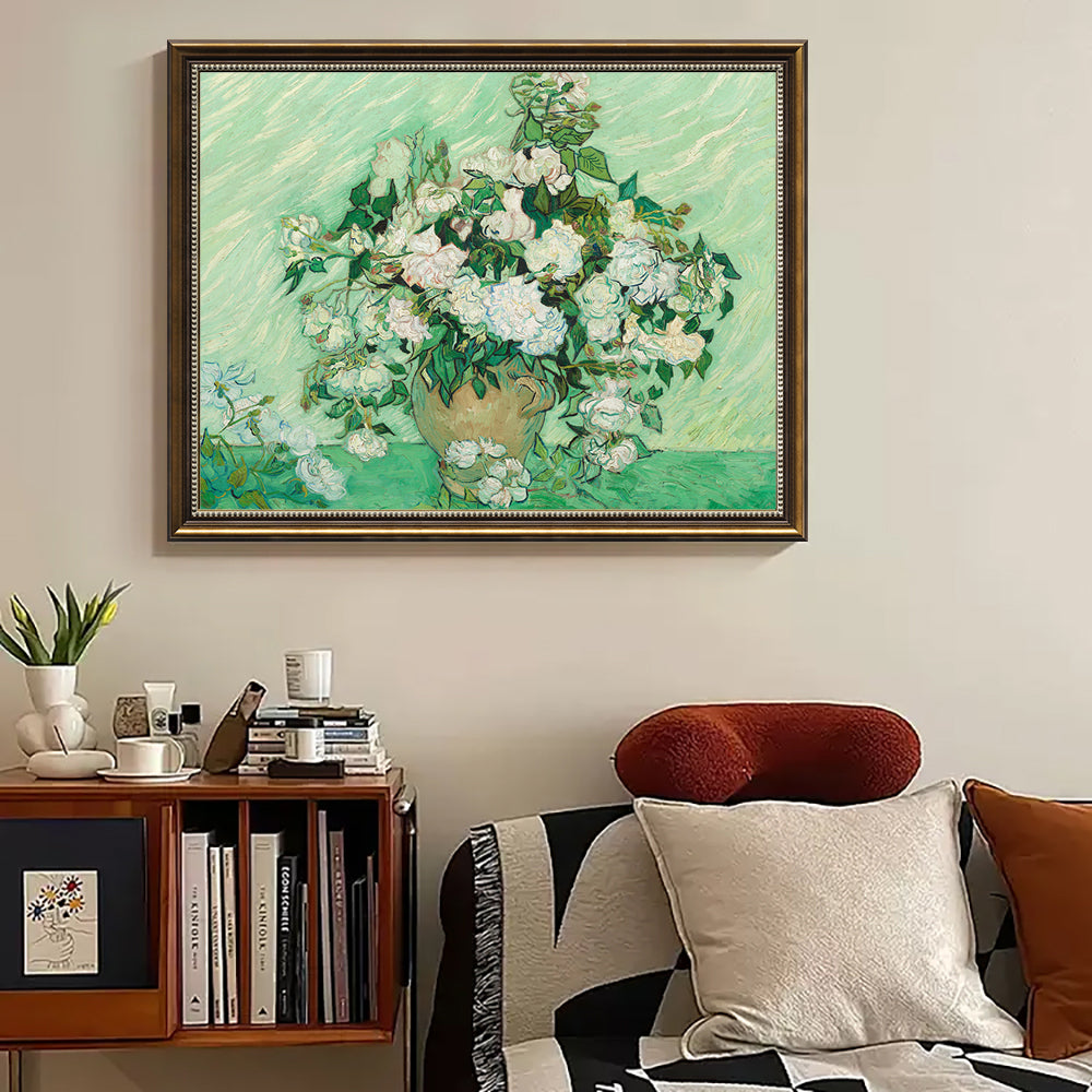 Vincent Van Gogh’s Vase With White Roses - A Floral Masterpiece Canvas Wall Art