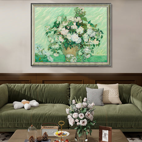 Vincent Van Gogh’s Vase With White Roses - A Floral Masterpiece Canvas Wall Art