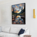 Mountain Sunset Canvas Wall Art - Nature’s Tranquil Beauty