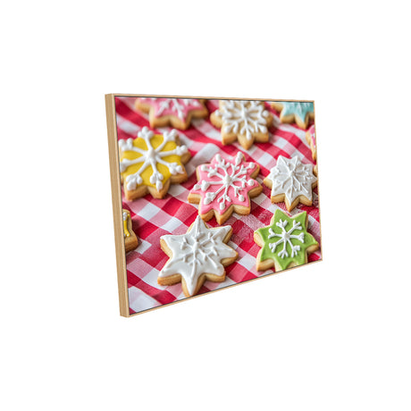 Festive Snowflake Cookies Canvas Wall Art