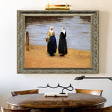 Two Women On The Beach By Johannes Vermeer