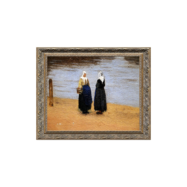 Two Women On The Beach By Johannes Vermeer