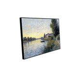 Sunlit Riverbanks: An Impressionist Landscape Canvas Wall Art