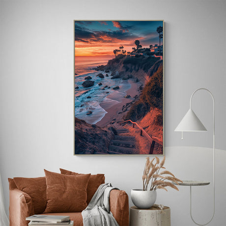 Coastal Sunset Canvas Wall Art