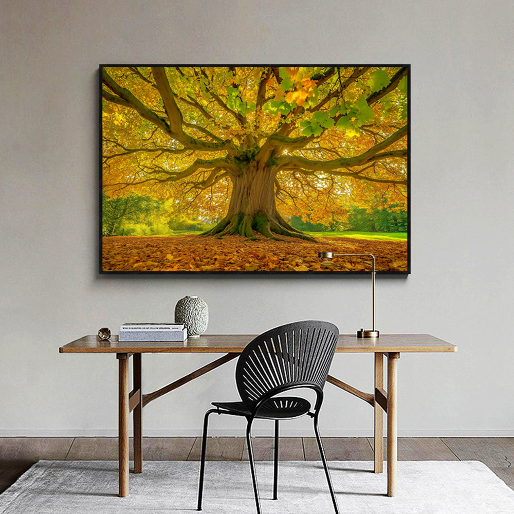 Rooted in Gold: Autumn Elegance - Canvas Wall Art