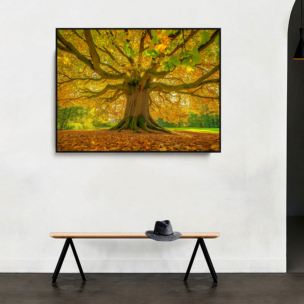 Rooted in Gold: Autumn Elegance - Canvas Wall Art