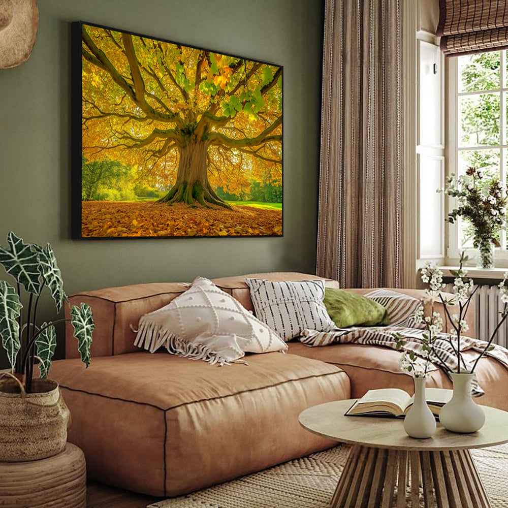 Rooted in Gold: Autumn Elegance - Canvas Wall Art