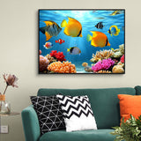 Underwater Paradise Vibrant Coral Reef - Canvas Wall Art