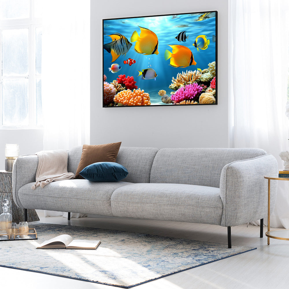Underwater Paradise Vibrant Coral Reef - Canvas Wall Art