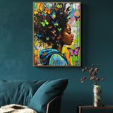 Butterfly Dreams in Vibrant Colors-Canvas Wall Art