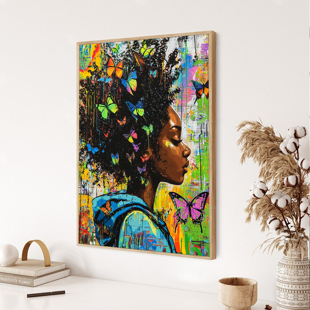 Butterfly Dreams in Vibrant Colors-Canvas Wall Art