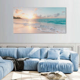 Peaceful Beach Sunrise Canvas Wall Art