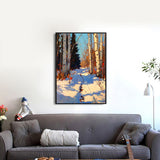 Winter Forest Path Canvas Wall Art - Embrace The Tranquil Beauty Of Snowy Trails