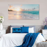 Peaceful Beach Sunrise Canvas Wall Art