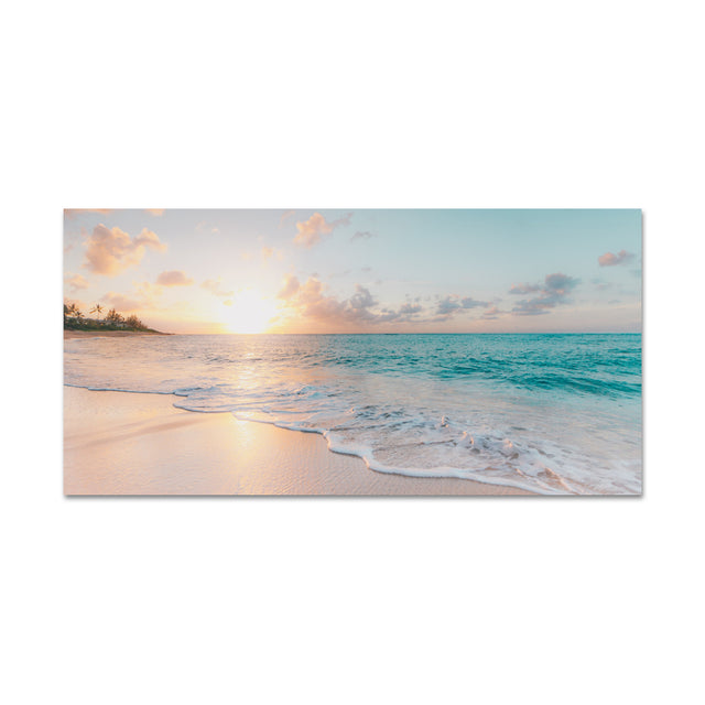 Peaceful Beach Sunrise Canvas Wall Art