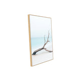 Minimalist Driftwood Beach Canvas Wall Art