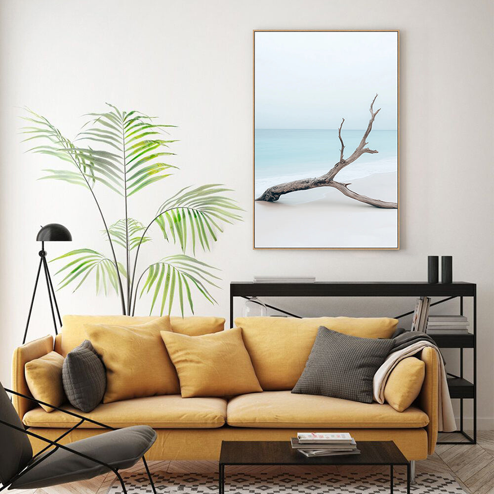 Minimalist Driftwood Beach Canvas Wall Art