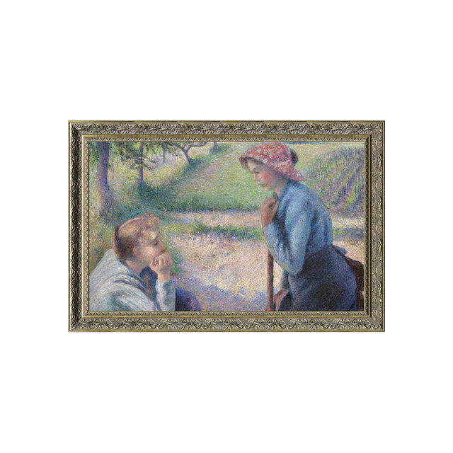 "Two Young Peasant Women" By Camille Pissarro