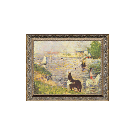 Horses In The Water By Georges Seurat