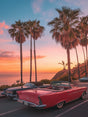 Coastal Drive at Sunset Canvas Wall Art