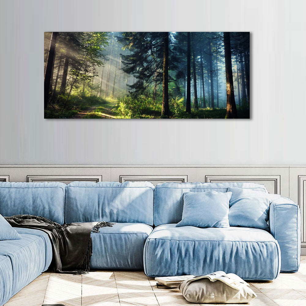 Enchanted Forest Sunrise Canvas Wall Art