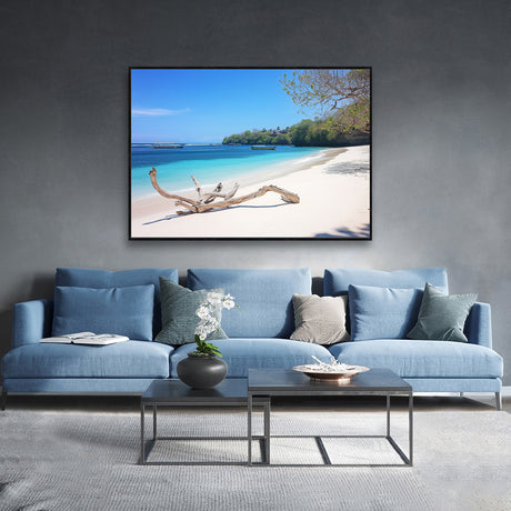 "Serene Beach Escape"-Canvas Wall Art