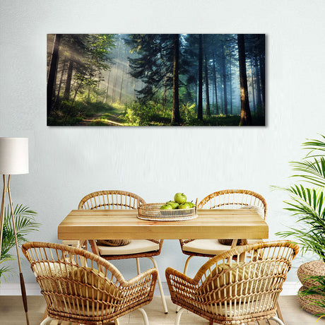 Enchanted Forest Sunrise Canvas Wall Art