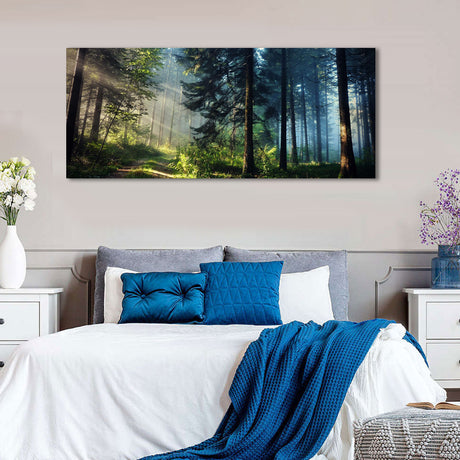 Enchanted Forest Sunrise Canvas Wall Art